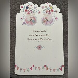 American Greetings Floral Card with Pink and Purple Accents